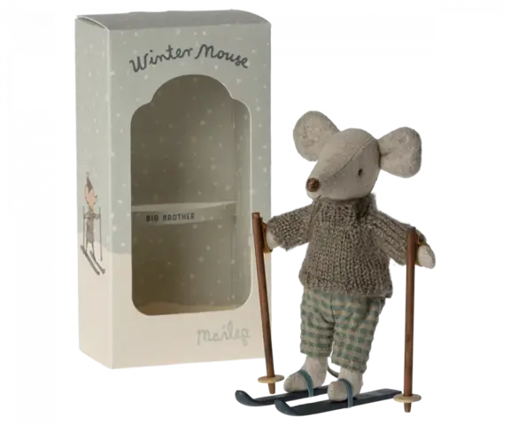 Maileg - Winter mouse with ski set, Big brother - Expected delivery 15/11/23