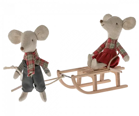 Maileg - Sled Mouse - Reserved for T.L.