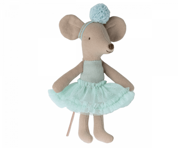 Maileg - Ballerina mouse - Little sister - Light mint - Expected in stock from 15/11-2023