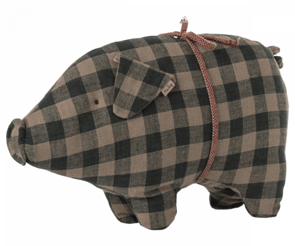 Maileg - Little pig - Green check - Pre-order - Expected in stock from 15/9-2023