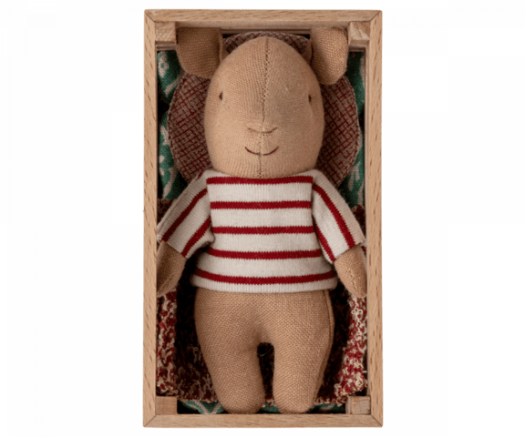 Maileg - Pig in wooden box, Baby - Girl