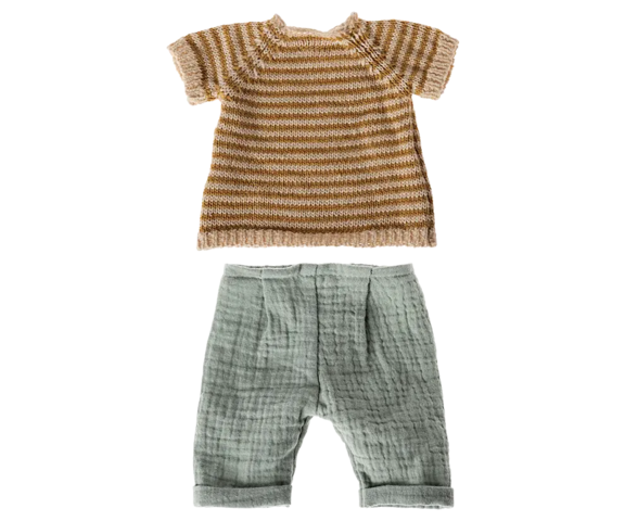Maileg - Knitted shirt and trousers - size 3