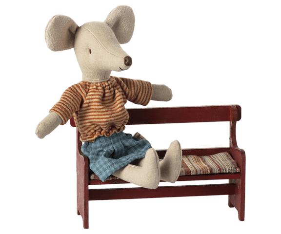 Maileg - Bench, Mouse - 2 colours - Pre-order - Expected in stock - 15-11-24