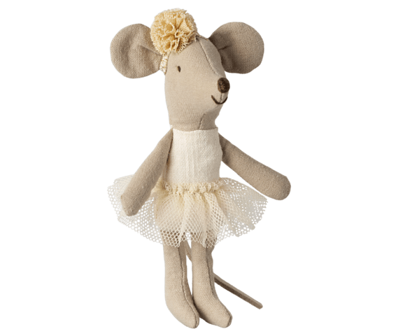 Maileg - Ballerina mouse, Little sister - Off-white - 2024