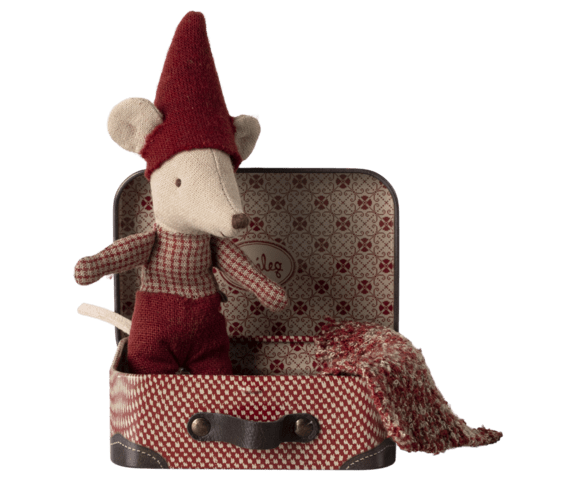 Maileg - Christmas mouse baby, in suitcase - 2024