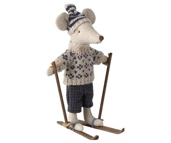 Maileg - Winter Mouse with Skis, Mom or Dad - pre order - Expected delivery 15-10-24
