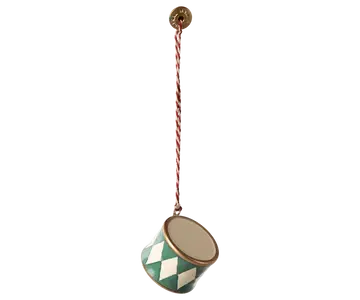 Maileg - Metal ornament, Small drum - Dark green - Pre-order - Expected delivery by: 01/10/24