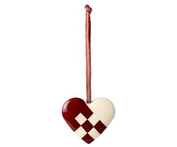 Maileg - Metal Ornament, Heart, Small - Red - Pre-order - Expected delivery by: 01/10/24