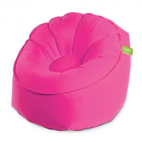 EZAir, stol - Rangi Chair - Pink. Let oppustelig stol, der blot skal rystes - vupti du har en stol. Kan benyttes af både børn og voksne. På camping, i haven eller på festivallen.