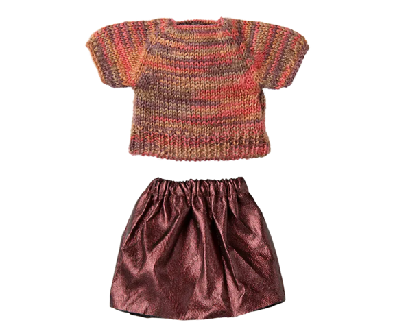 Maileg - Skirt and knitted blouse, Mother mouse - Pre-order - expected in stock 03-10-2025