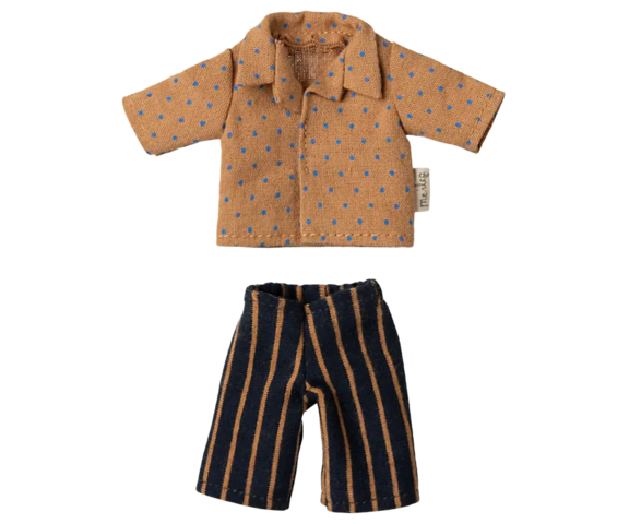 Maileg - Shirt and striped trousers, for Dad Mouse - Pre-order - expected in stock 3-20-2025