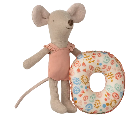 Maileg - Beach mouse with bathing ring, Little Sister - Available in 3 different models - pre-order - expected in stock from 20-5-2025