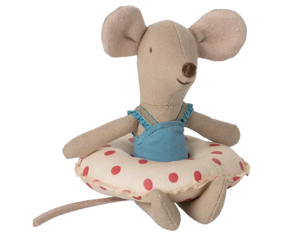 Maileg - Beach mouse with bathing ring, Little Sister - Available in 3 different models - pre-order - expected in stock from 20-5-2025