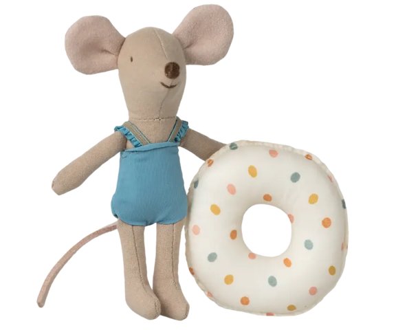 Maileg - Beach mouse with bathing ring, Little Sister - Available in 3 different models - pre-order - expected in stock from 20-5-2025