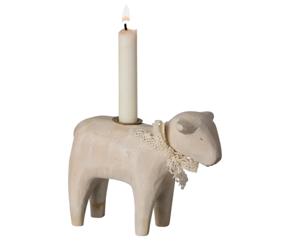 Maileg - Candlestick, Lamb - Choose from 3 different lambs - Pre-order - Expected in stock from 20/01/25