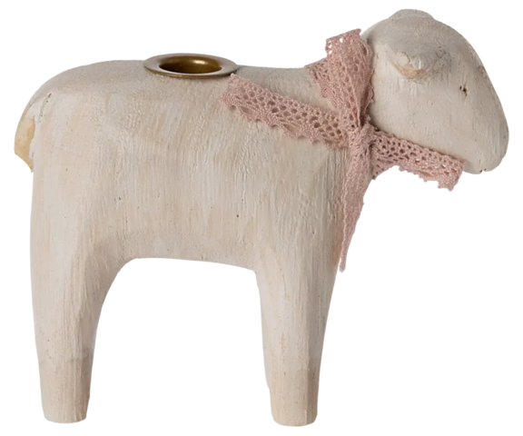 Maileg - Candlestick, Lamb - Choose from 3 different lambs - Pre-order - Expected in stock from 20/01/25