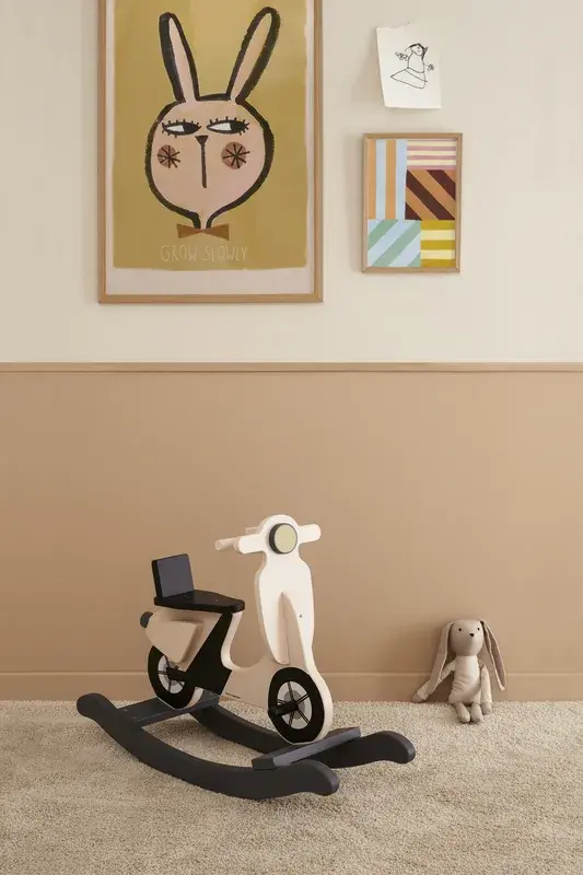 Kids Concept - Rocking scooter - light beige