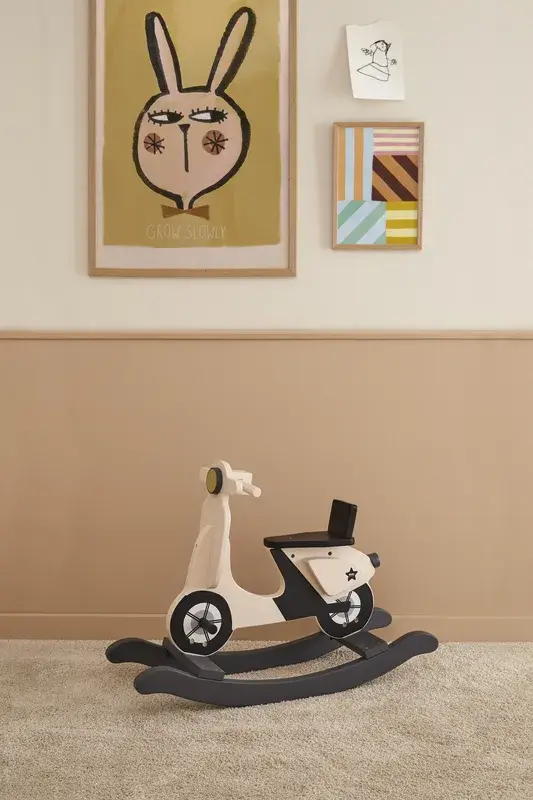 Kids Concept - Rocking scooter - light beige