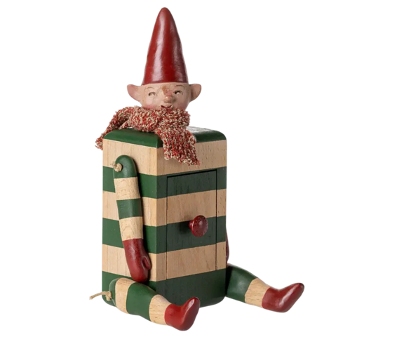 Maileg - Santa Claus with Drawer, Green - 2025 - Pre-order - Expected in stock from 11/1/25.