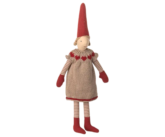 Maileg - Pixy, Size 2 - Girl - Knitted dress - 2025 - Pre-order - Expected in stock from 20/10-25