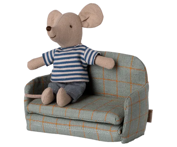 Maileg - Sofa bed, Mouse - Dots or square - 2025 - Pre-order - Expected in stock from 1/10/25.