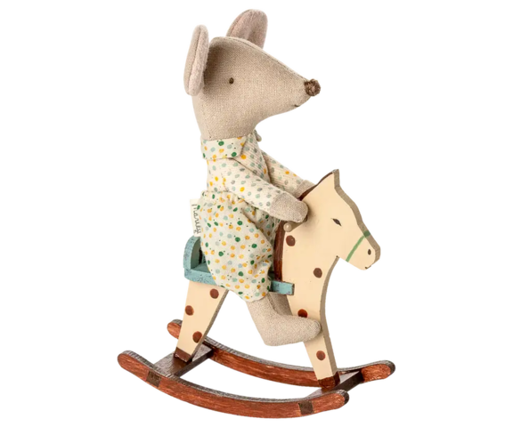 Maileg - Rocking Horse, Mouse - Spotted - 2025 - Pre-order - Expected in stock from 15/8/25.