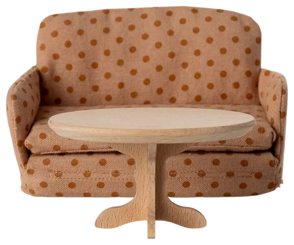 Maileg - Oval Coffee Table, Mouse - Nature - 2025 - Pre-order - expected in stock from 15/11/25