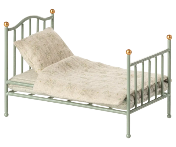 Maileg - Vintage Bed, Mouse - Mint - 2025 - Pre-order - expected in stock from 10/9/25