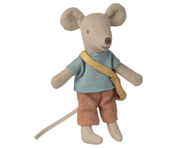 Lillebror-mus med taske