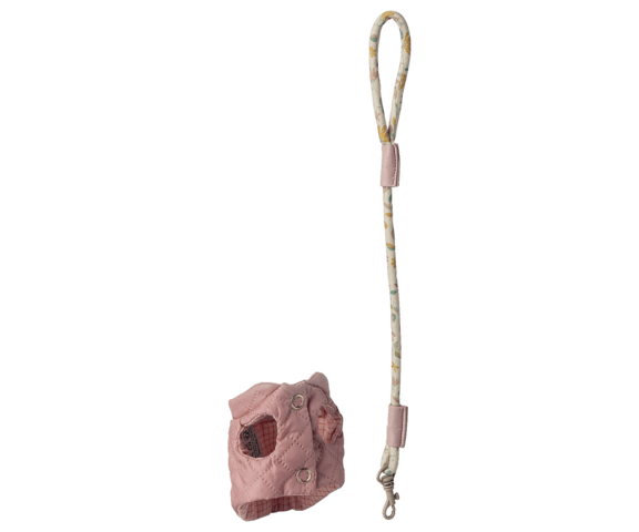 Halsbånd og snor til plyshvalp Small – perfekt til leg og fantasifulde eventyr