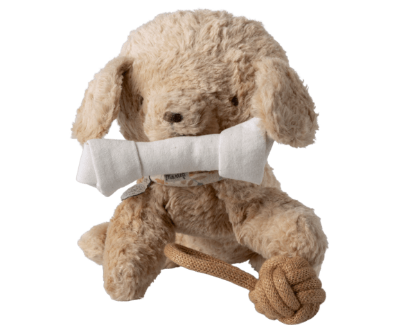 Legetøjssæt til plyshvalp med stofben og knude – perfekt til leg og underholdning