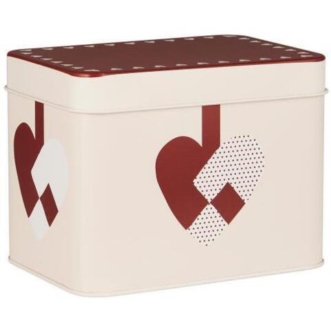 Ib Laursen - Cookie tin w/braided Christmas hearts, square