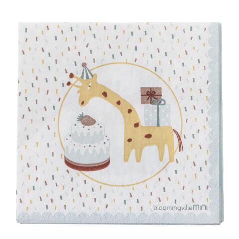 Bloomingville - Fødselsdagsservietter - Celebrate Serviet, Blå, FSC® Mix, Papir