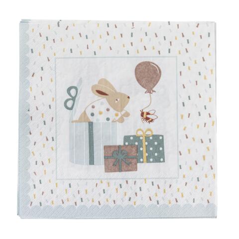 Bloomingville - Fødselsdagsservietter - Celebrate Serviet, Blå, FSC® Mix, Papir