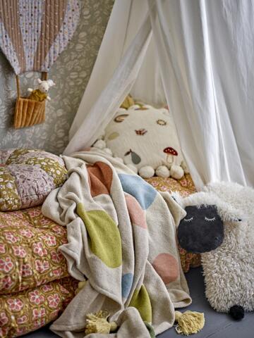 Bloomingville - Clennie Plaid, Natur, Genanvendt Bomuld