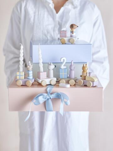 Bloomingville - Junaid Fødselsdagsdekoration/tog, Multifarvet, FSC®100%, MDF