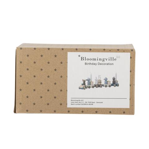 Bloomingville - Junaid Fødselsdagsdekoration/tog, Multifarvet, FSC®100%, MDF