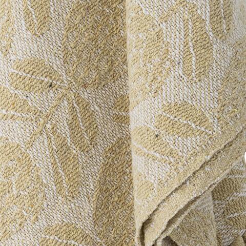 Bloomingville - Pratello Plaid, Gul, Genanvendt Bomuld