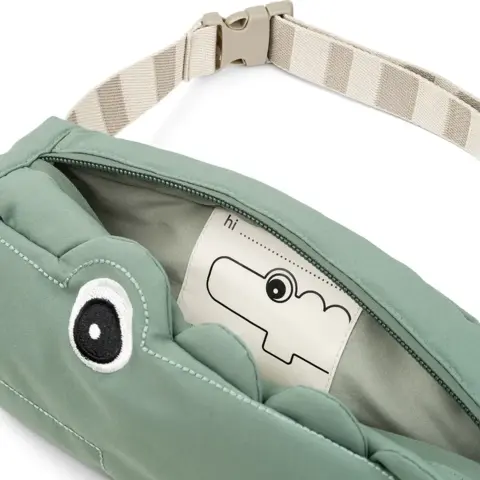 Done By Deer - Quilted cross-over children's bag - Croco - Choose between green and powder