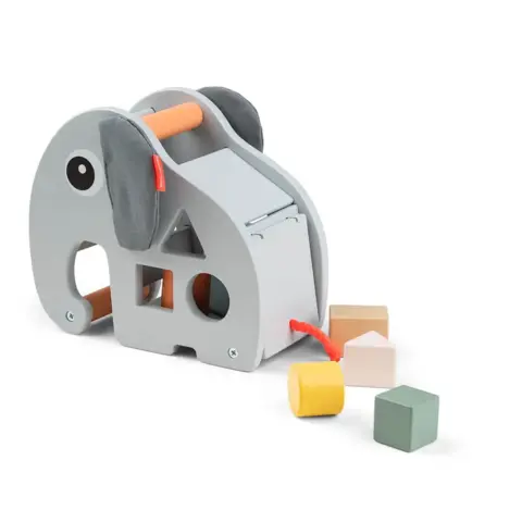 Done By Deer - Sorting box - Elphee - Elephant - Grey