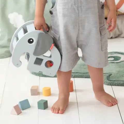 Done By Deer - Sorting box - Elphee - Elephant - Grey