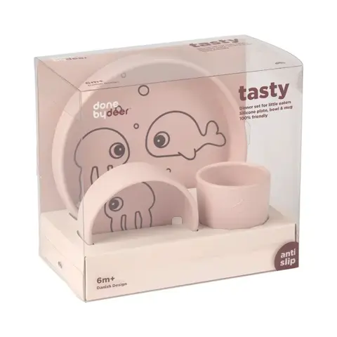 Done By Deer - Silicone dinner set Sea friends Powder