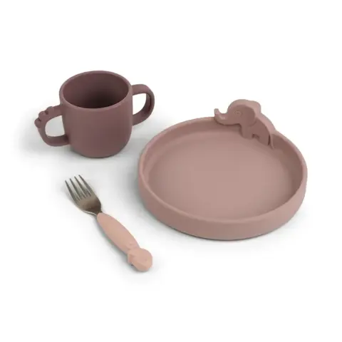 Done By Deer - Peekaboo dinner set - Deer friends - Choose between 2 colors
