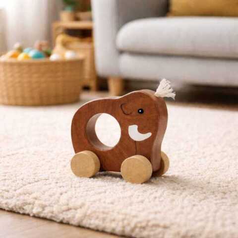 Kids Concept - Mammoth on wheels - Brown