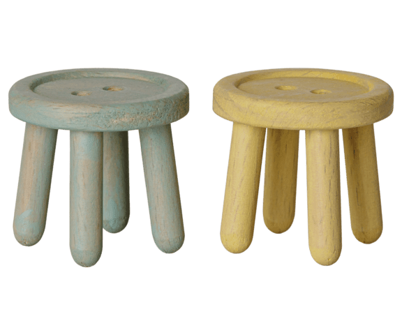 Maileg - Stool Set, Mouse - Choose between Pink/Light Mint and Pink/Light - 2026