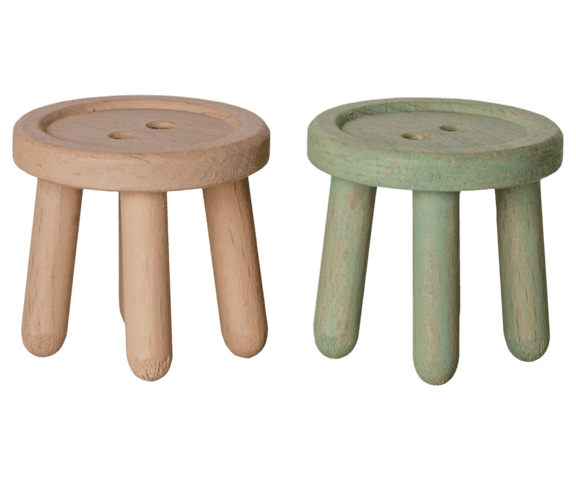 Maileg - Stool Set, Mouse - Choose between Pink/Light Mint and Pink/Light - 2026