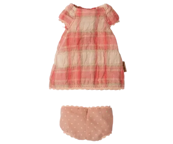 Maileg - Kjole til Teddy junior - Coral - 2026 - Forudbestilling - Forventes på lager den 7/11-2026