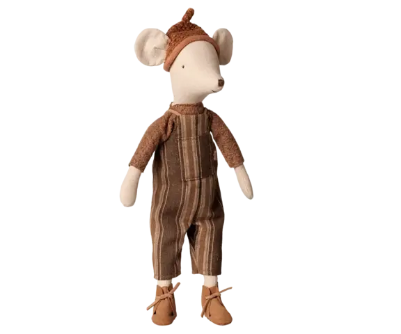 Maileg - Mus, Medium - Overalls og sweater - 2026 - Forudbestilling - Forventes på lager 7/11-2026