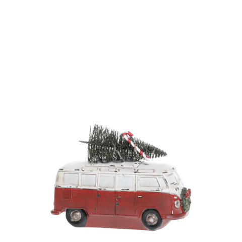 Chic Antique - Vintage Bus m. juletræ og LED
