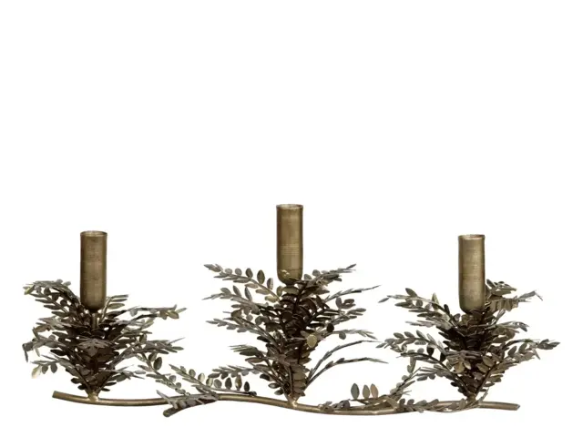 Chic Antique - Stage m/3 lysholdere i antique messing